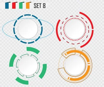 Abstract technology circle grey white and colorful communication design raw m Иллюстрация