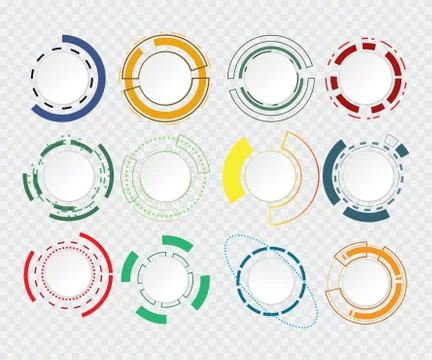 Abstract technology circle grey white and colorful communication design raw m Stock Illustration