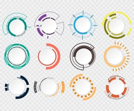 Abstract technology circle grey white and colorful communication design raw m Иллюстрация