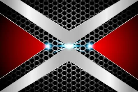 Abstract technology circle hole shadow backdrop background concept X symbol Stock-Illustration