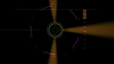 Abstract Technology Circle Light Trails. Stock Footage 335104357