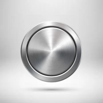 Abstract Technology Circle Metal Badge Stock Illustration