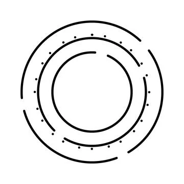 Abstract technology circle with orbiting dots Stock Illustration
