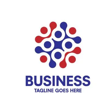 Abstract  technology circle software dot vector logo icon Stock Illustration