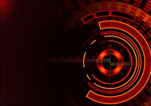 Abstract Technology Circles Background Stock Illustration