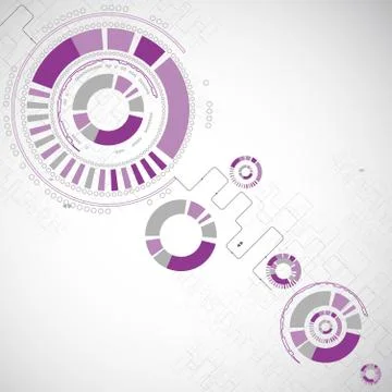 Abstract technology circles background Stock Illustration