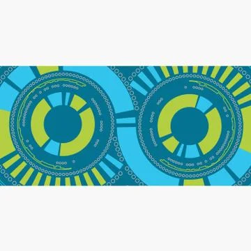 Abstract technology circles background Stock Illustration