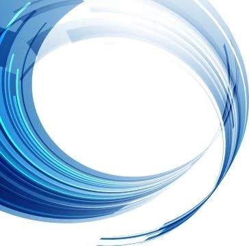 Abstract technology circles blue background Stock Illustration