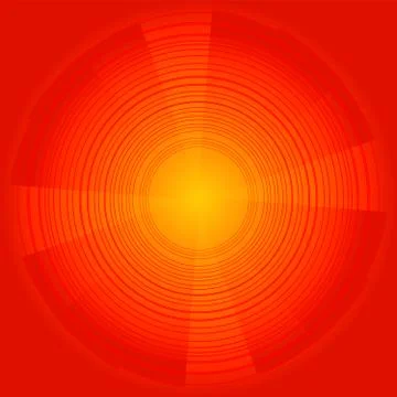 Abstract technology circles vector dark orange background Stock Illustration