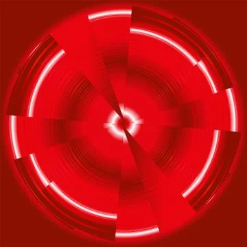 Abstract technology circles vector dark red background Stock Illustration