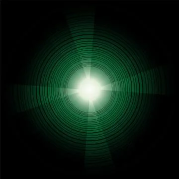 Abstract technology circles vector dark green background Stock Illustration