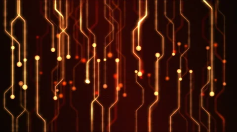 Abstract Technology Circuit Background Animation - Loop Red Stock Footage 48391594