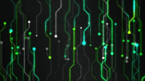 Abstract Technology Circuit Background Animation - Loop Rainbow Stock Footage 48414974