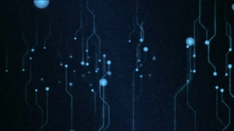 Abstract Technology Circuit Background Animation - Loop Blue Stock Footage 68007501