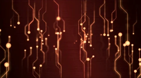 Abstract Technology Circuit Background Animation - Loop Red Stock Footage 68009886