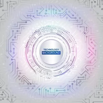 Abstract technology circuit background. Hi-tech digital computer concept. Stock Illustration
