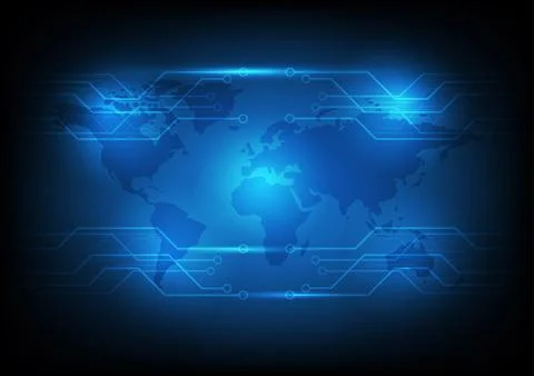 Abstract Technology circuit background Stock Illustration