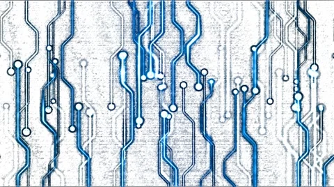 Abstract Technology Circuit Background - Loop Blue Video stock 64651461
