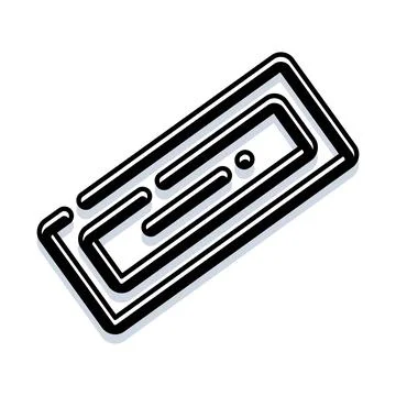 Abstract technology circuit board black outline illustration Illustrazione stock