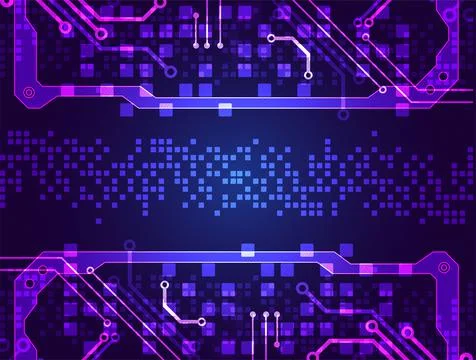 Abstract technology circuit board. Communication concept Stock Illustration