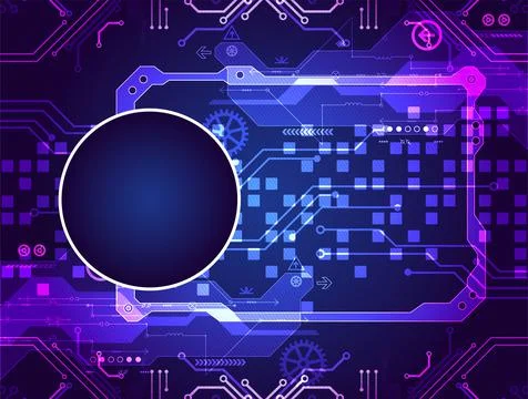 Abstract technology circuit board. Communication concept Stock Illustration