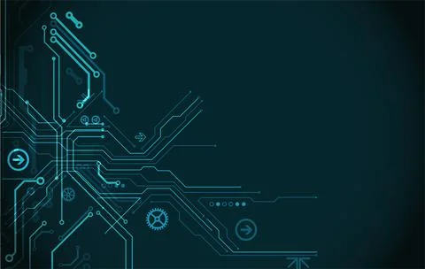 Abstract technology circuit board. Communication concept Stock Illustration