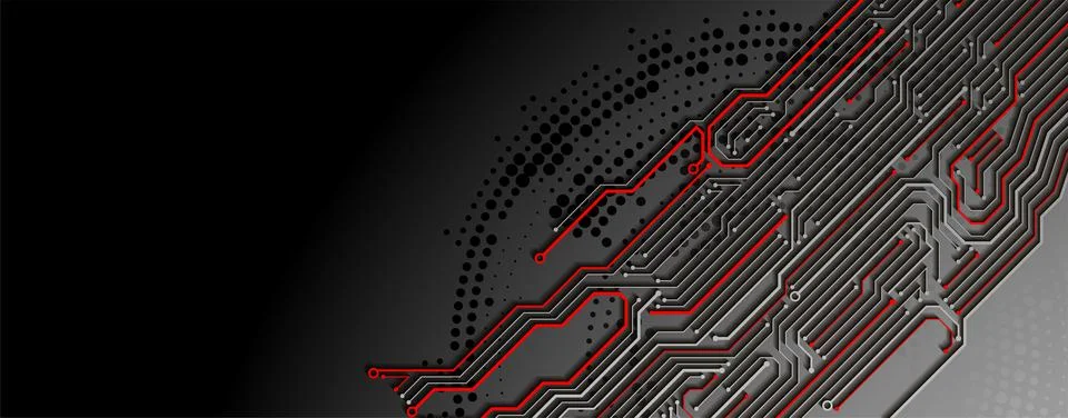Abstract technology circuit board. Communication concept. Template for scienc 库存插图