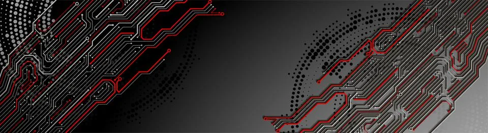 Abstract technology circuit board. Communication concept. Template for scienc 库存插图
