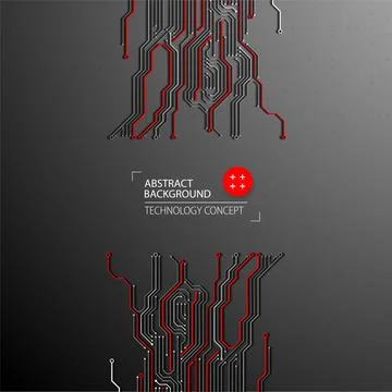 Abstract technology circuit board. Communication concept. Template for scienc 库存插图