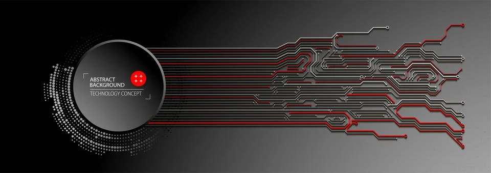 Abstract technology circuit board. Communication concept. Template for scienc 库存插图