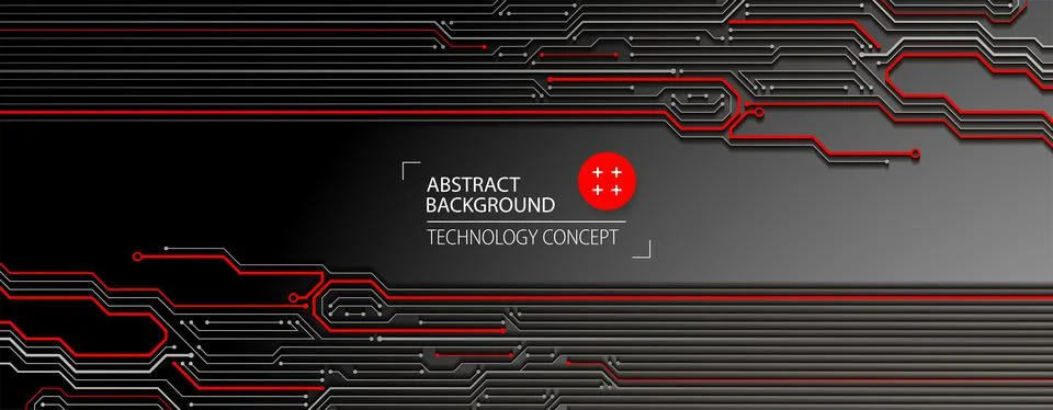 Abstract technology circuit board. Communication concept. Template for scienc 库存插图