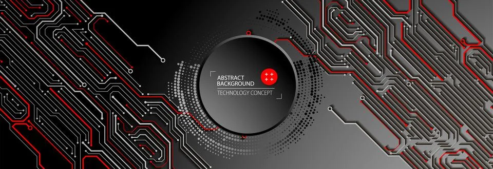 Abstract technology circuit board. Communication concept. Template for scienc 库存插图