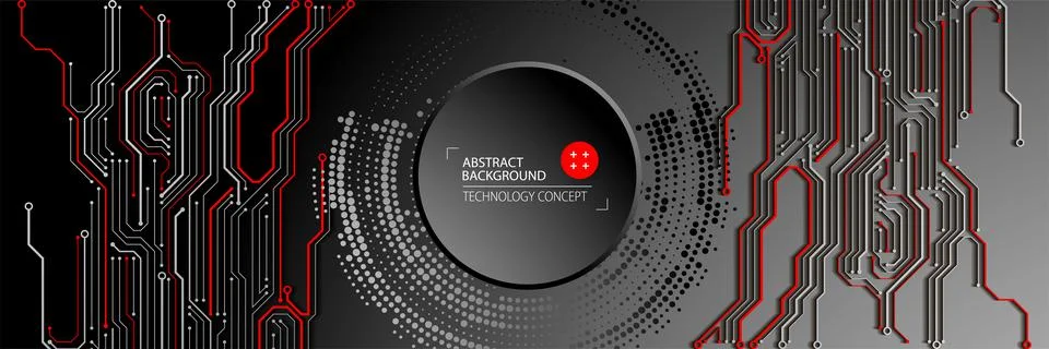 Abstract technology circuit board. Communication concept. Template for scienc 库存插图