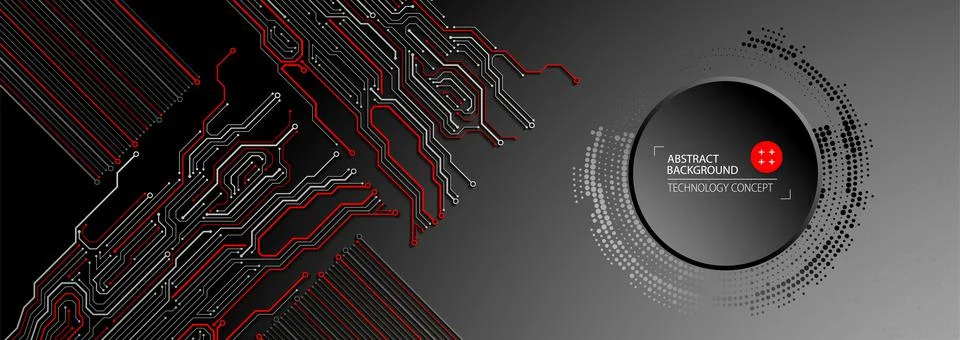 Abstract technology circuit board. Communication concept. Template for scienc 库存插图
