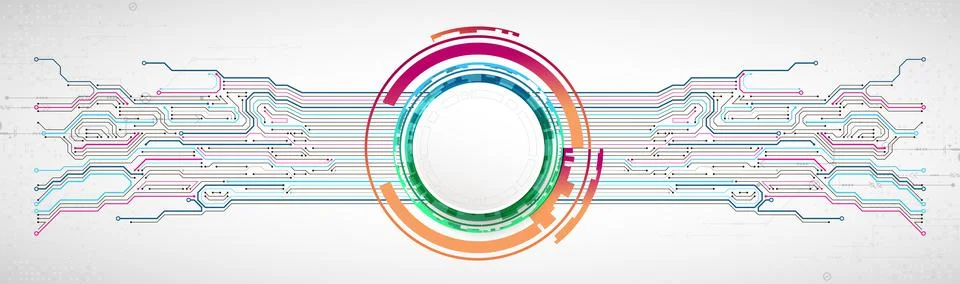 Abstract technology circuit board. Communication concept. Stock Illustration