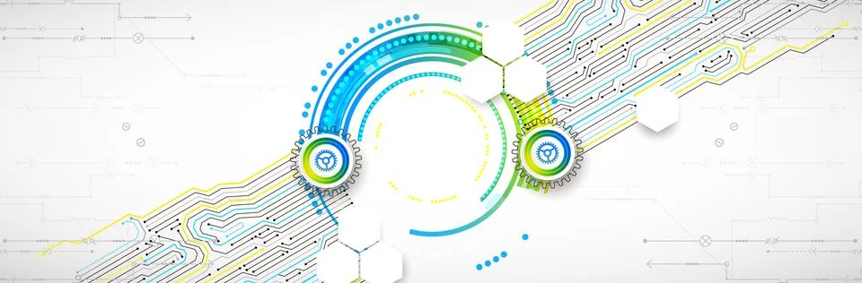 Abstract technology circuit board. Communication concept. Stock Illustration