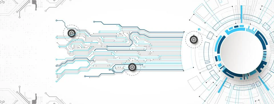 Abstract technology circuit board. Communication concept. Stock Illustration