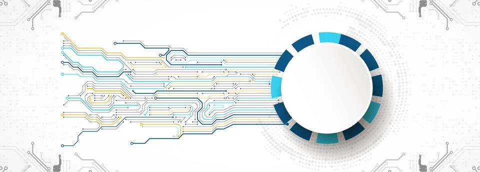 Abstract technology circuit board. Communication concept. Stock Illustration
