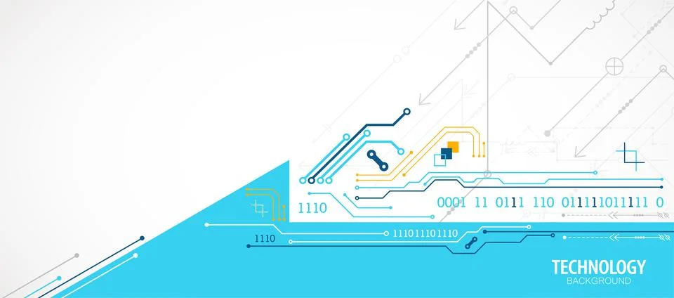 Abstract technology circuit board. Communication concept. Arrow theme. Stockillustratie