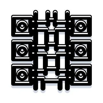 Abstract technology circuit board connecting digital data points Stock Illustration