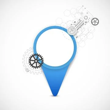 Abstract technology color pointer. Stock Illustration