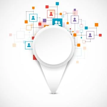 Abstract technology color pointer. Illustrazione stock