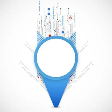 Abstract technology color pointer. Stock Illustration