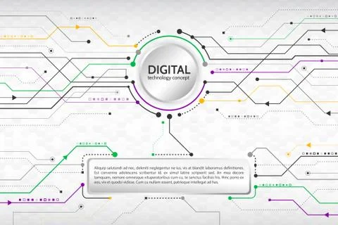 Abstract technology communication concept. Stock Illustration