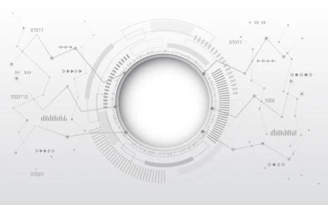 Abstract technology communication vector illustration. Stock Illustration