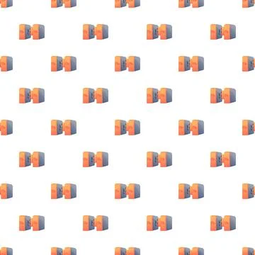 Abstract technology components seamless isometric pattern Stock Illustration