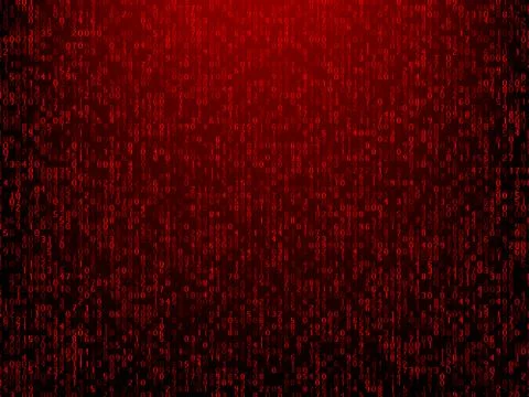Abstract technology computer code red background Stock Illustration