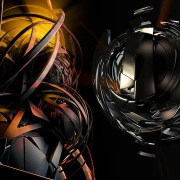 Abstract technology concept background ready for presentation, 3D illustration イラスト素材