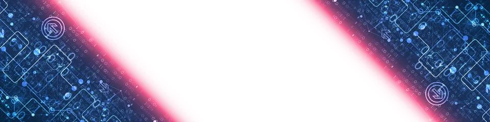 Abstract technology concept with binary code . Circuit board, high computer c イラスト素材