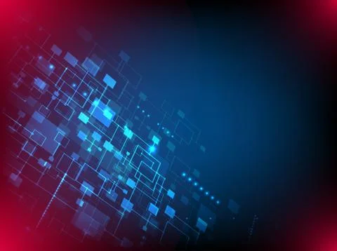 Abstract technology concept of business background. Stock Illustration